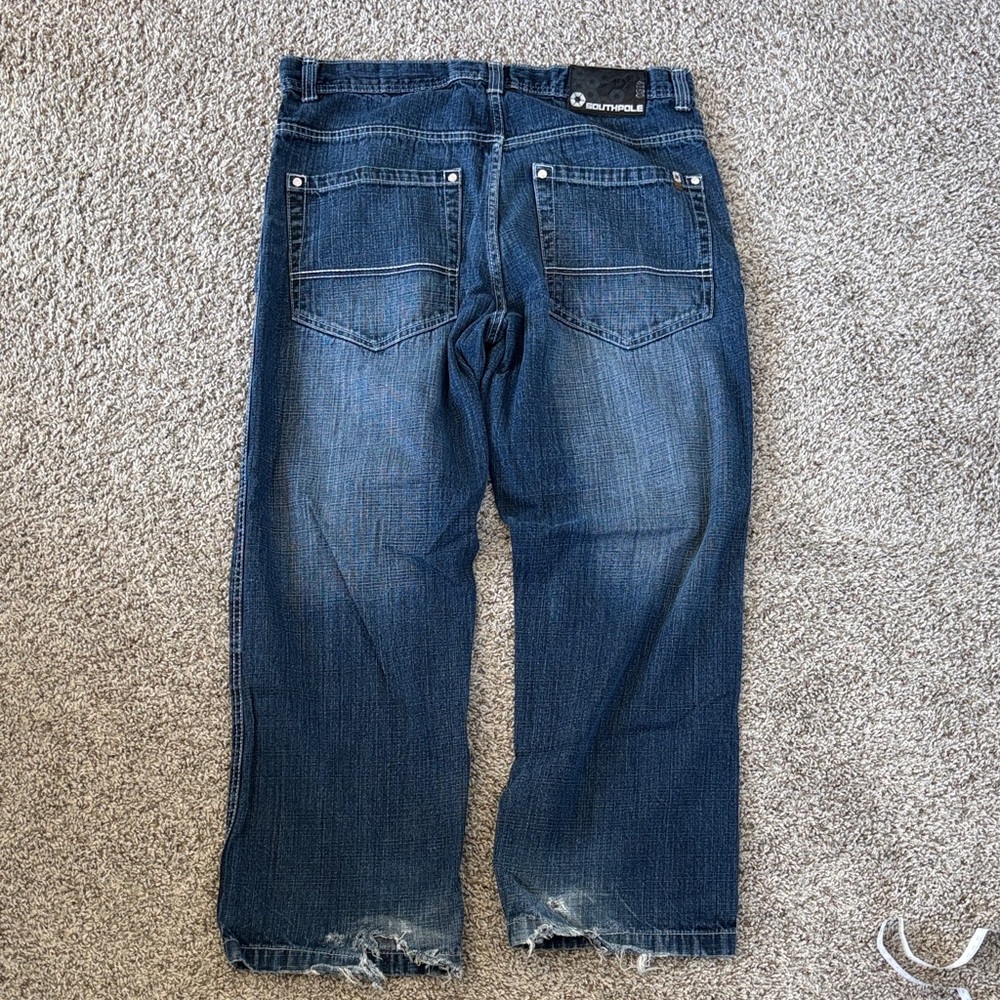 South Pole Men's Relaxed Fit Blue Jeans